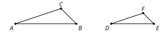 Triangle DEF is a scaled copy of triangle ABC . For each of the following parts of-example-1