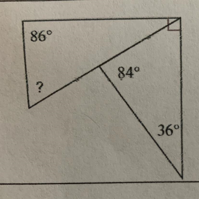 What is the missing angle? Please provide an explanation.-example-1