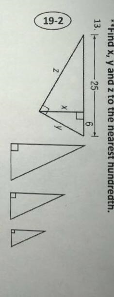 Find x, y and z to the nearest hundredth.-example-1