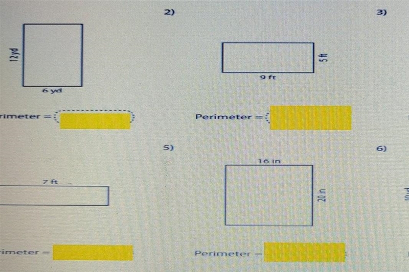 Perimeter: Find the missing length by looking at the sides that are equal. ​-example-1