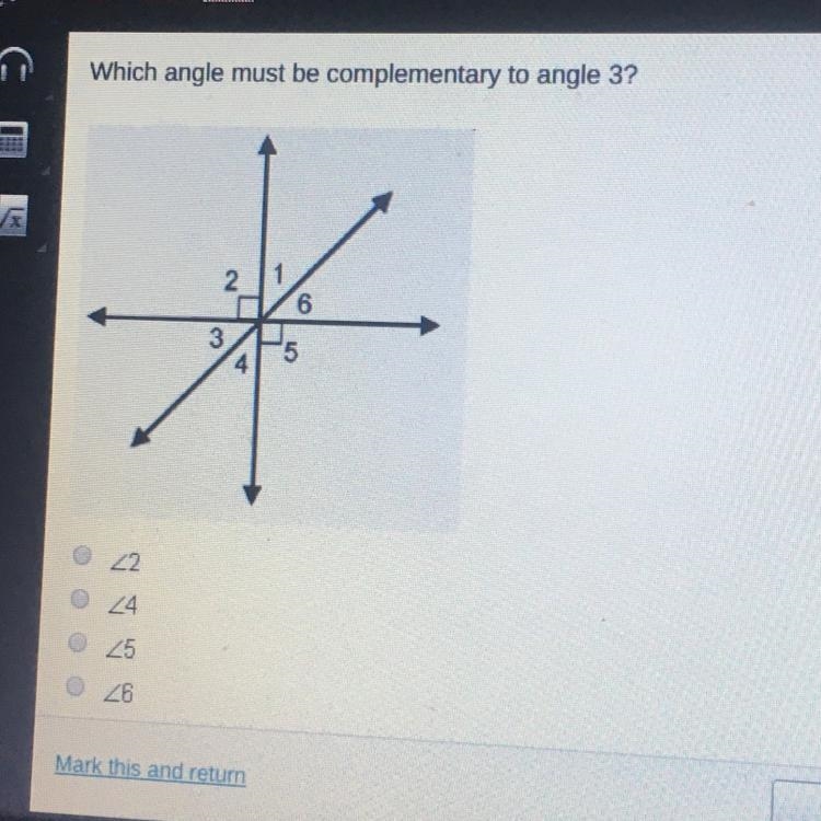 Angle Relationships unit test helpp:(-example-1