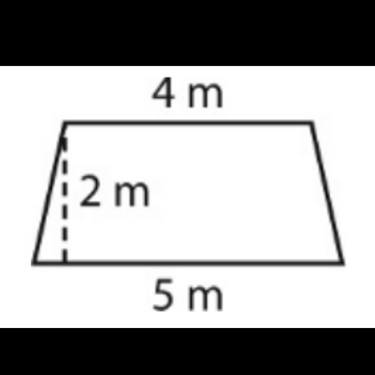 What is the area of the trapezoid below? (click link) Recall that the area of a trapezoid-example-1