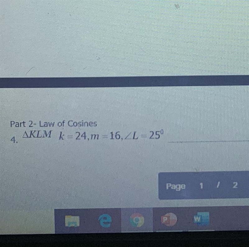 This is a law of cosines please help me solve it-example-1