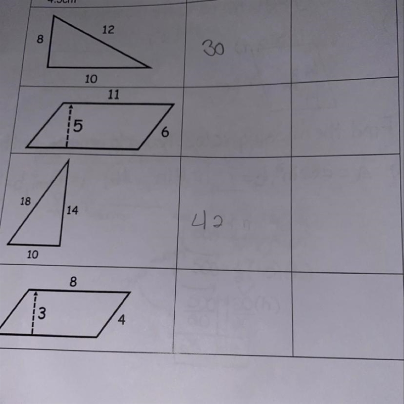 CAN YOU FIND THE PERIMETER & AREA FOR THESE QUESTIONS! FIRST COLOM IS PERIMETER-example-1