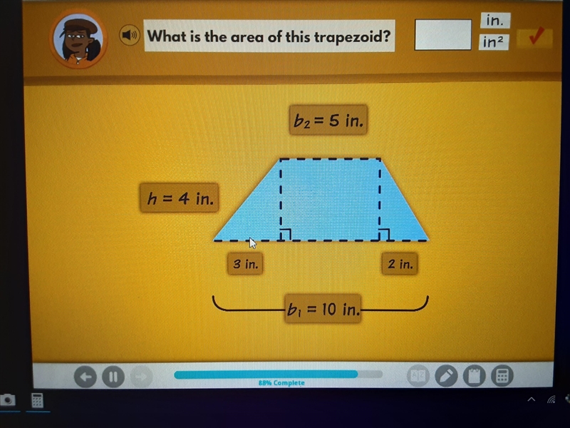 What is the area of this trapezoid?-example-1