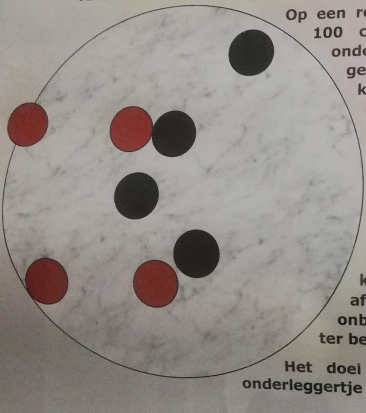 On a round table top with a diameter of 100 cm, they each place a underpad in turn-example-1