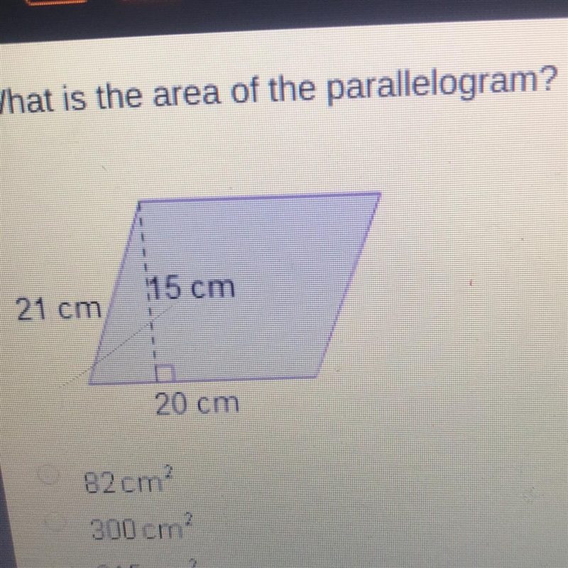 What is the area of the parallelogram-example-1