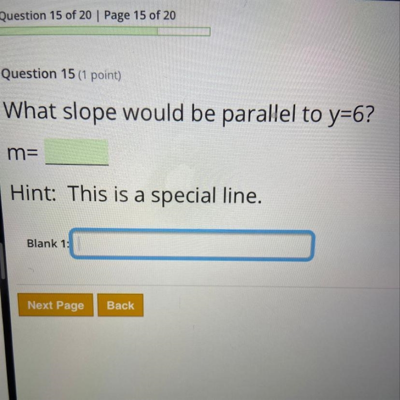 What slope would be parallel to y=6?-example-1