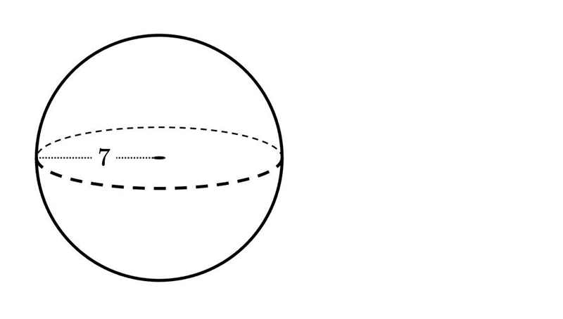 Find the volume of the sphere. Either enter an exact answer in terms of π or use 3.14, for-example-1