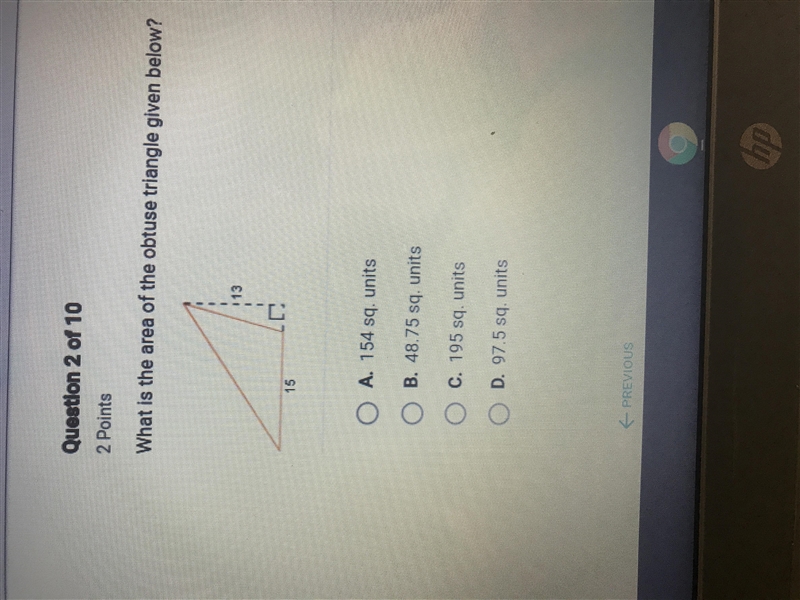 What is the area of the obtuse triangle-example-1