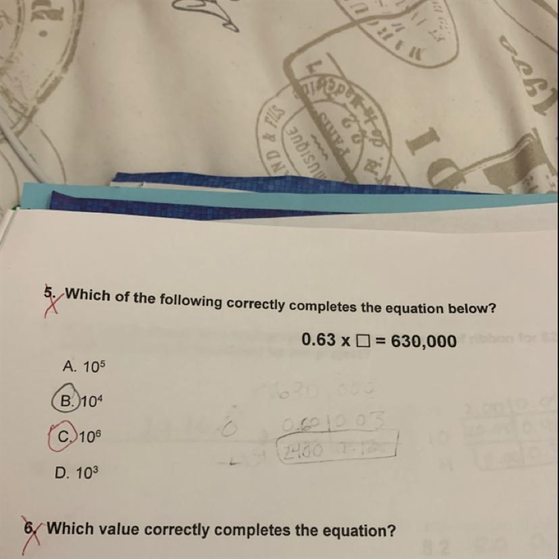 Which of the following correctly completes the equation below?-example-1