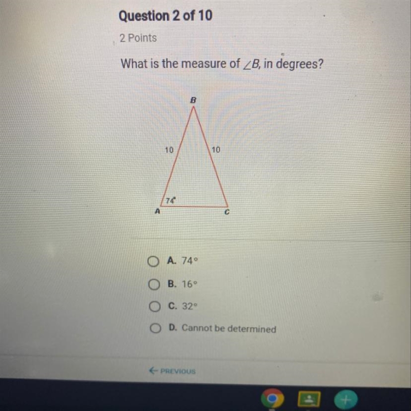 What is the measure of B, in degrees?-example-1