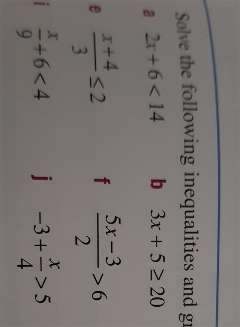 How do i solve this as an inequality? a. 2x+6 <14 please send a step by step!! :)​-example-1