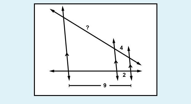 Can you find the missing segment to the triangle in the image-example-1