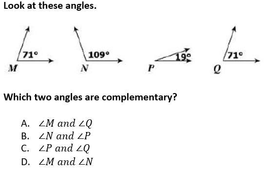 Which two angles are complementary?-example-1