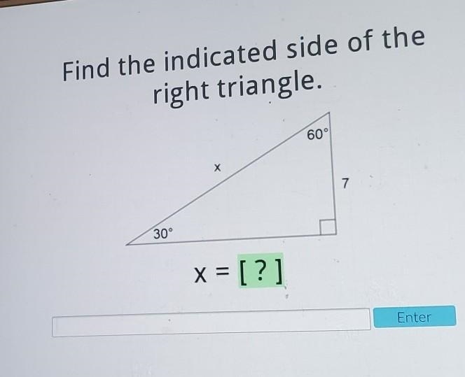 Find the indicated side of the triangle ​-example-1