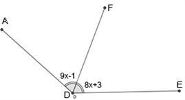 DF is the angle bisector of ADE. Determine the value of x. ANSWERS: A) – 8 B) 8 C-example-1