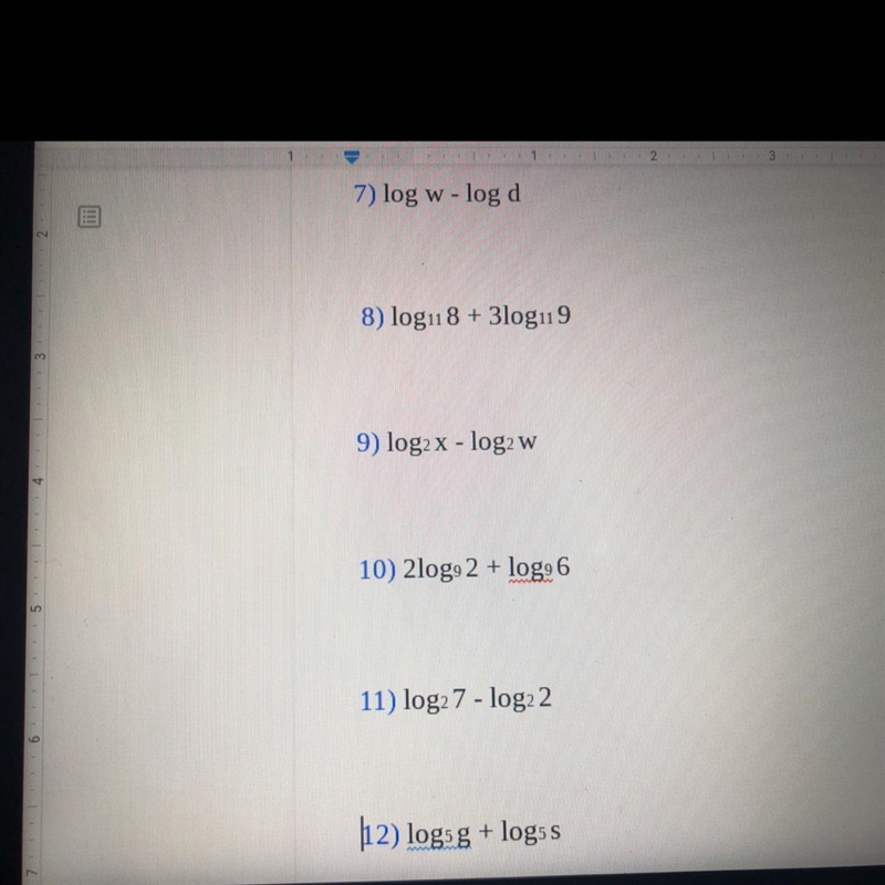 Condense each expression to one logarithm-example-1