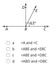 Using the figure below, select the pair(s) of supplementary angles. (HINT** they may-example-1