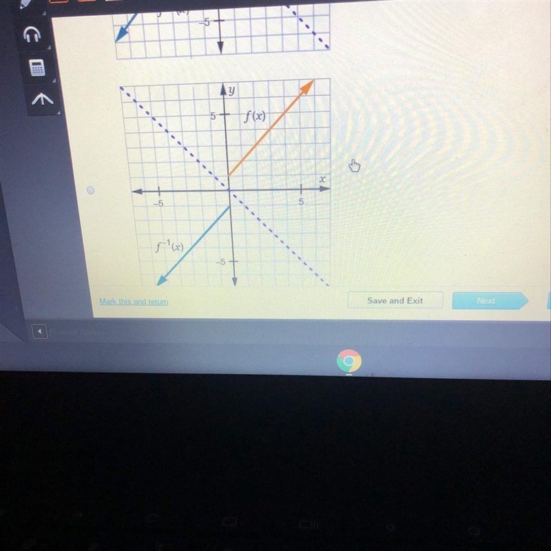 Students are asked to graph the inverse, f (x) of an absolute value function, f(x-example-1