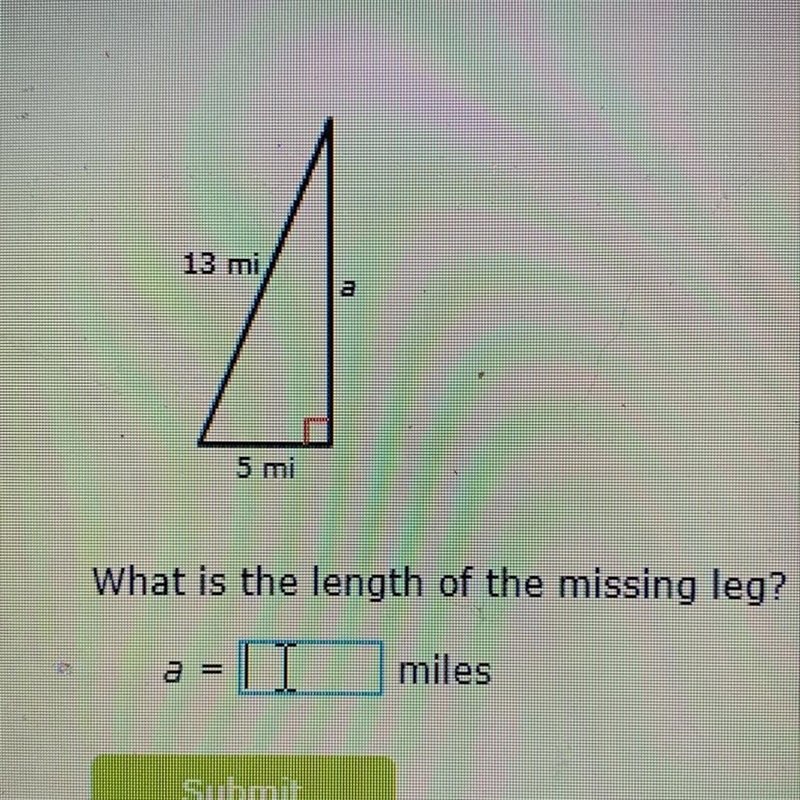 What is the length of the missing leg-example-1