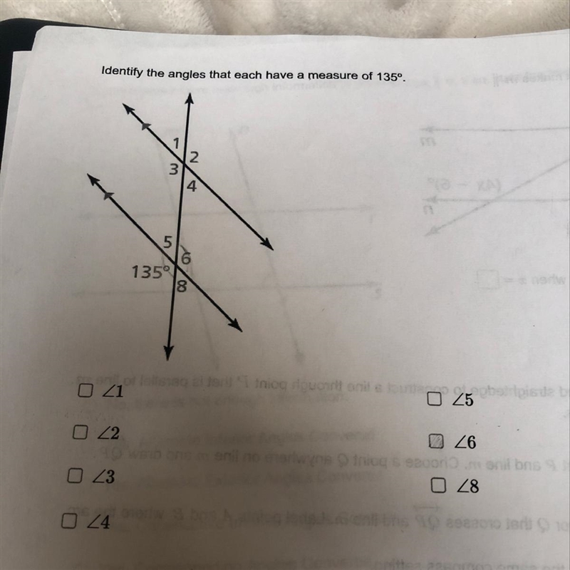 What angles have a measure of 135°-example-1