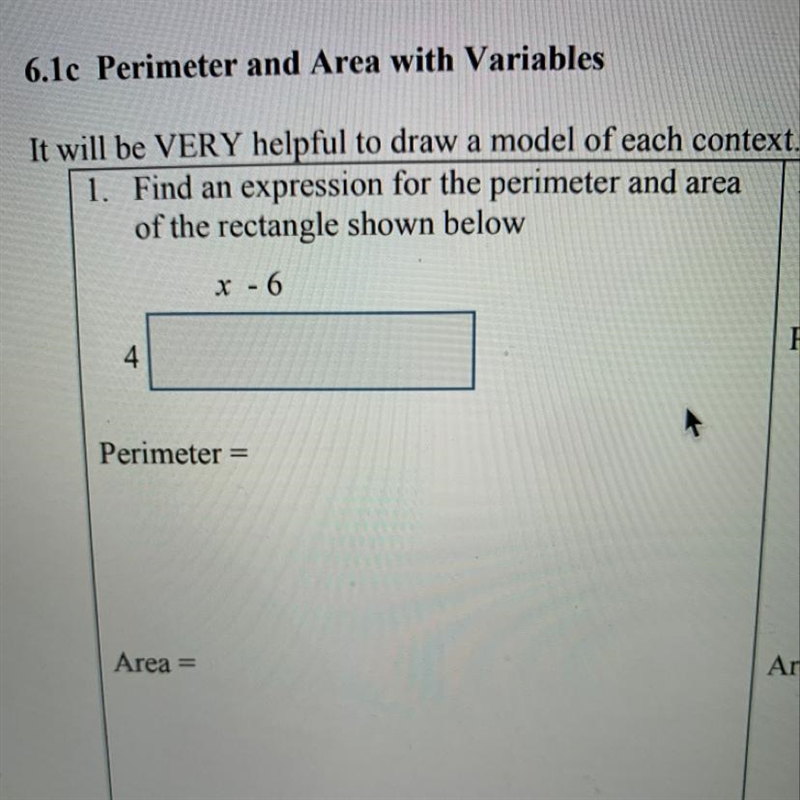 What is the perimeter and area of the rectangle-example-1