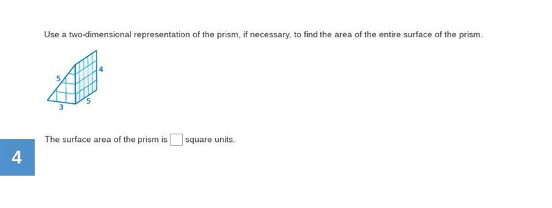 Use a two-dimensional representation of the prism, if necessary, to find the area-example-1