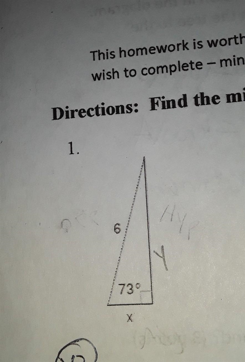 Find the missing side. round to the nearest tenth.​-example-1