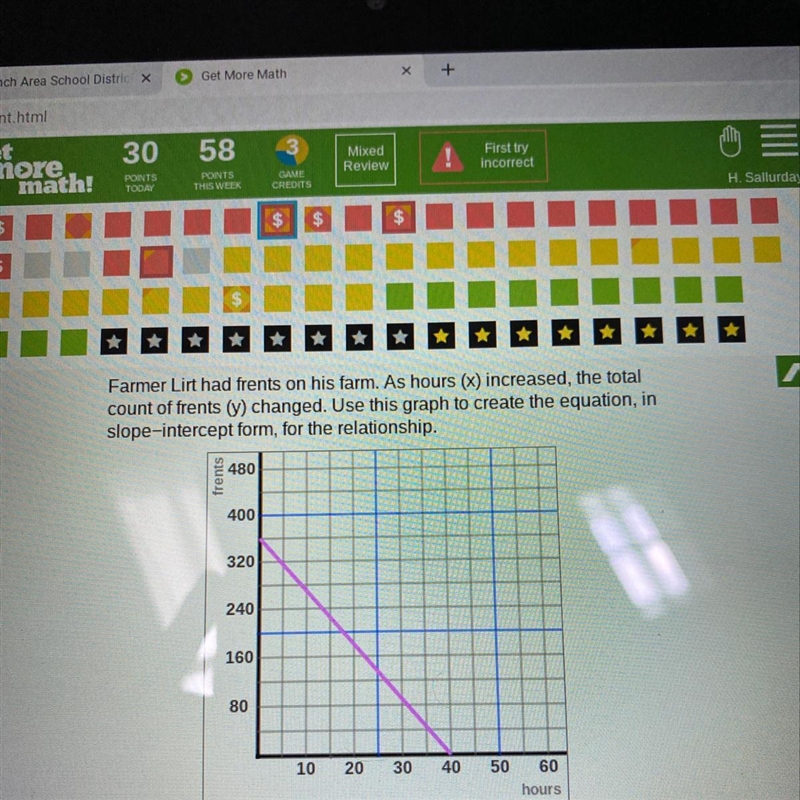 * * * Farmer Lirt had frents on his farm. As hours (x) increased, the total count-example-1