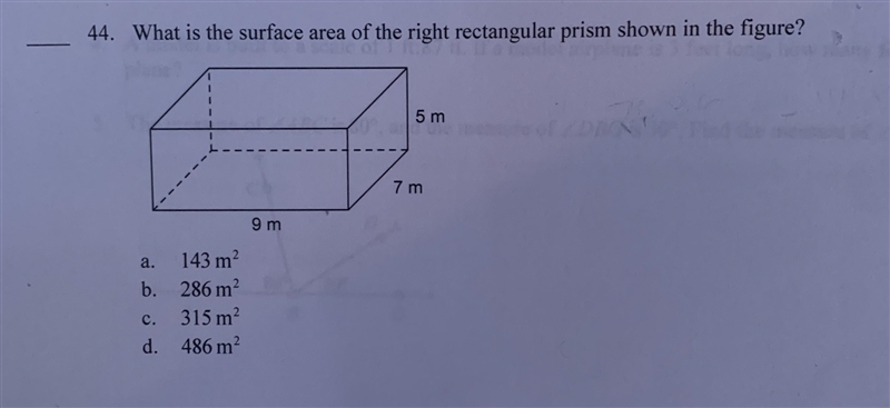 What is the surface area of the right rectangular prism shown?-example-1