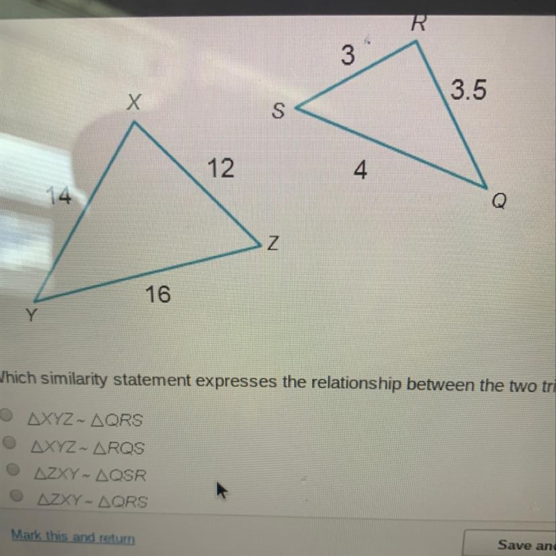 Similar triangles ... help?-example-1