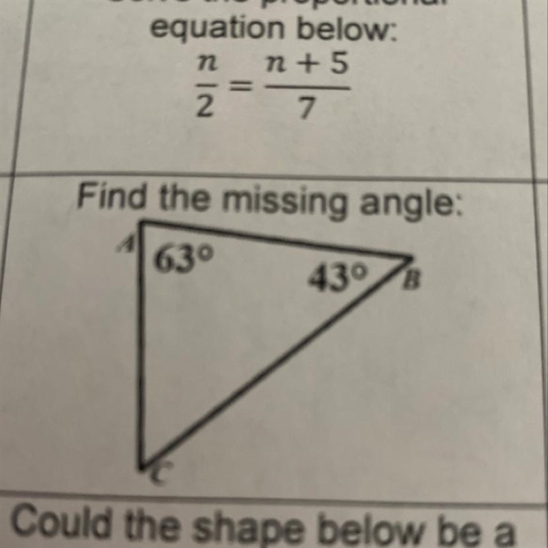 Find the missing angle Plz help-example-1