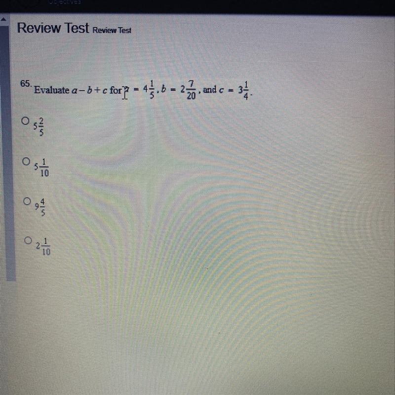 65. Evaluate a-b+c for?-example-1