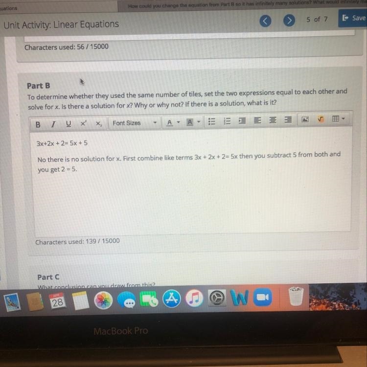 How could you change the equation here so it has infinitely many solutions? What would-example-1