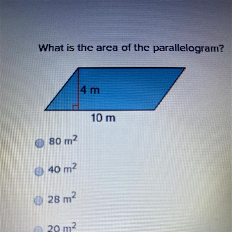 What is the area of the parallelogram ?-example-1