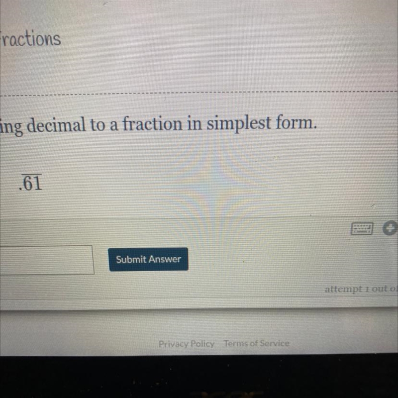 What's .61 repeating as a fraction?-example-1