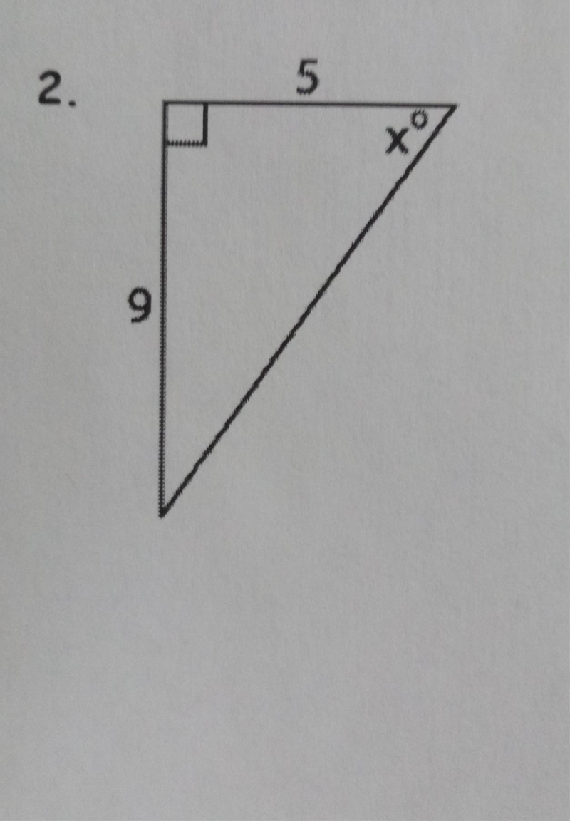 Find the missing angle. 9 5 x°​-example-1