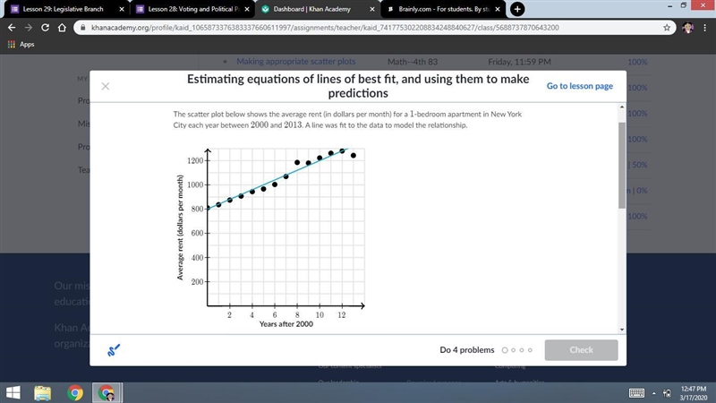 HELP!! Which of these linear equations best describes the given model?-example-2