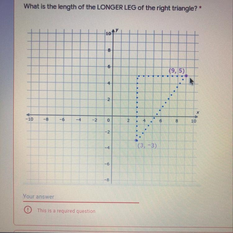 What is the length of the longer leg of the right triangle?-example-1