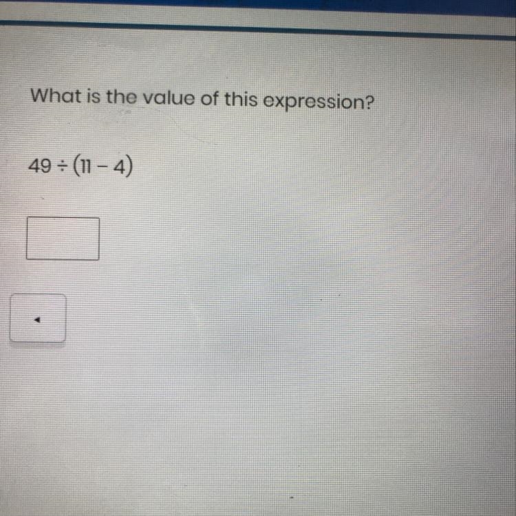 What is the value of this expression? 49 - (11 – 4)-example-1