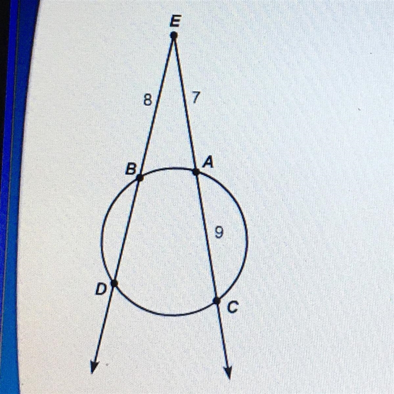 Find ED. A) 13 B) 14 C) 15 D) 16-example-1