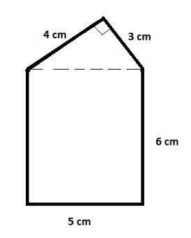 Find the area of the figure. A) 30 cm2 B) 36 cm2 C) 42 cm2 D) 48 cm2-example-1