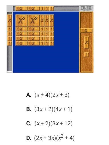 Some help please? What are the factors of the product represented below?-example-1