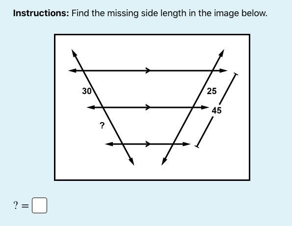 Find the missing side length in the attached image.-example-1