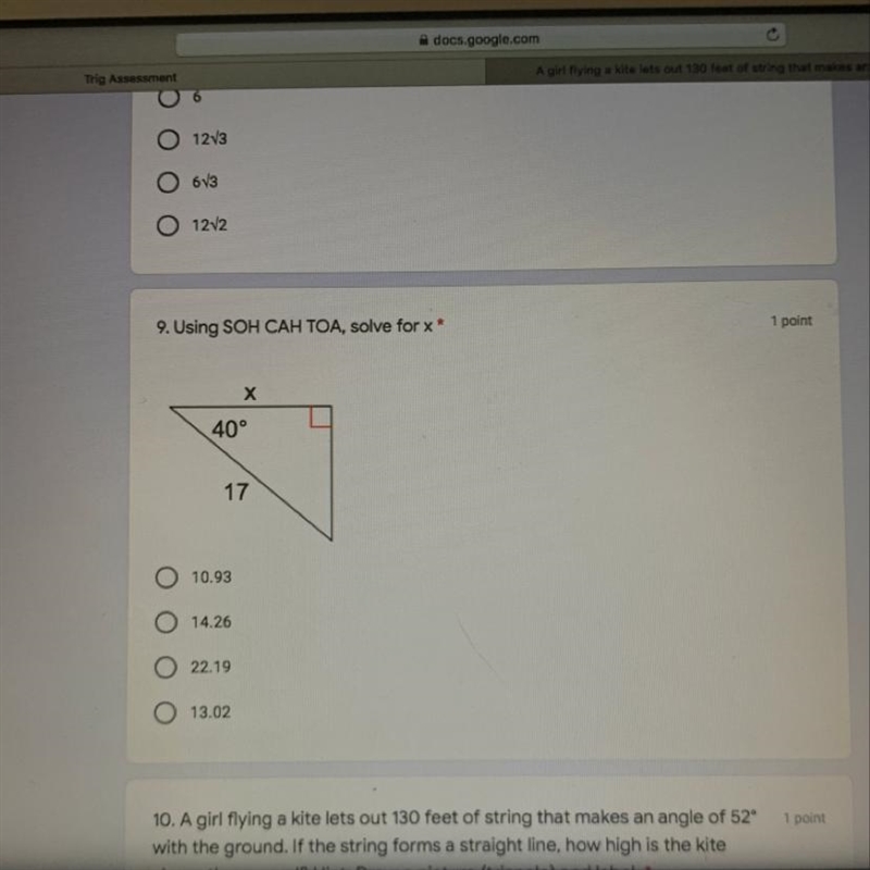 Using SOH CAH TOA, solve for x.-example-1