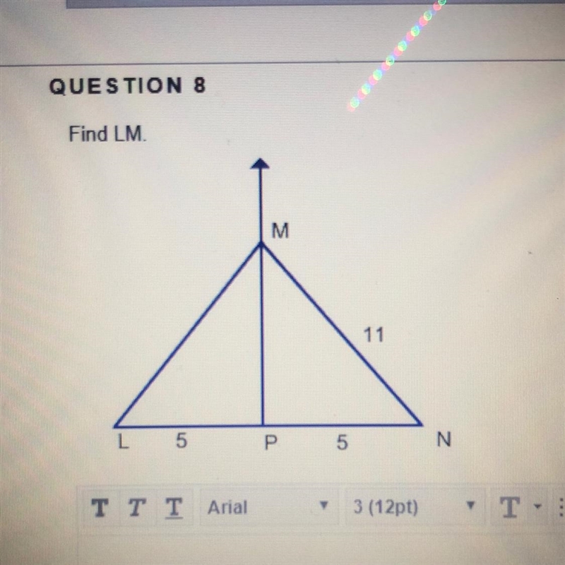 Question 8 Find LM.-example-1