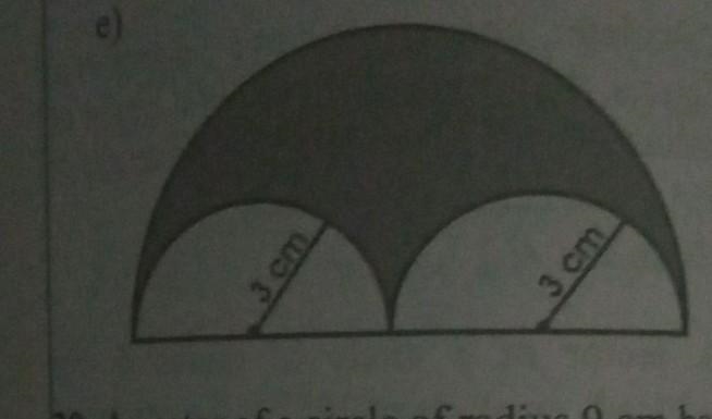 Please help immediately the figure below is a semi circle with two smaller semi circles-example-1