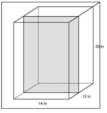 A slice is made perpendicular to the base of a right rectangular prism, as shown. What-example-1