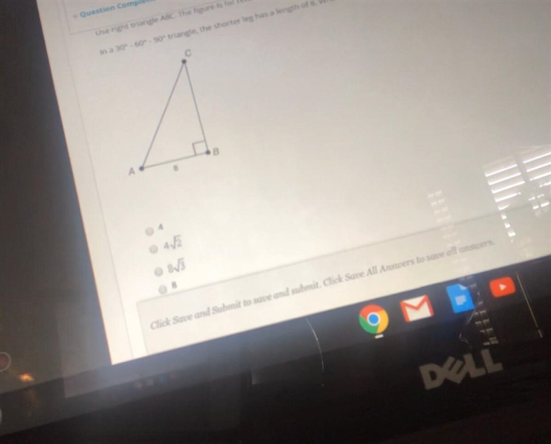 Use right triangle ABC. The figure is for reference only and is not drawn to scale-example-1